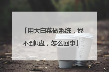用大白菜做系统，找不到U盘，怎么回事