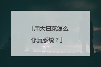 用大白菜怎么修复系统?
