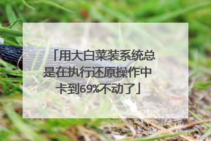 用大白菜装系统总是在执行还原操作中卡到69%不动了