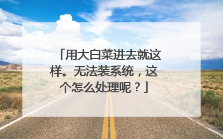 用大白菜进去就这样。无法装系统,这个怎么处理呢?
