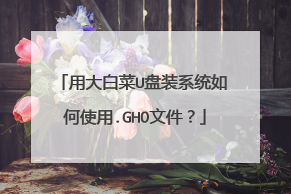 用大白菜U盘装系统如何使用.GHO文件？