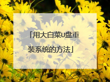 用大白菜U盘重装系统的方法