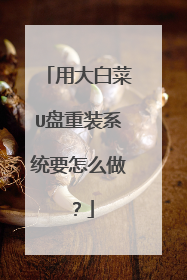 用大白菜U盘重装系统要怎么做?