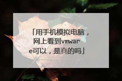 用手机模拟电脑,网上看到vmware可以,是真的吗