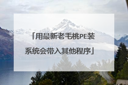 用最新老毛桃PE装系统会带入其他程序