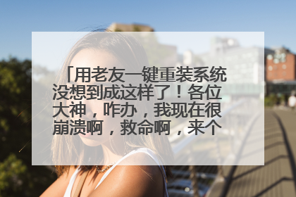 用老友一键重装系统没想到成这样了!各位大神,咋办,我现在很崩溃啊,救命啊,来个大神帮一把€