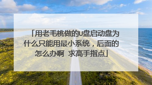 用老毛桃做的U盘启动盘为什么只能用最小系统,后面的怎么办啊 求高手指点