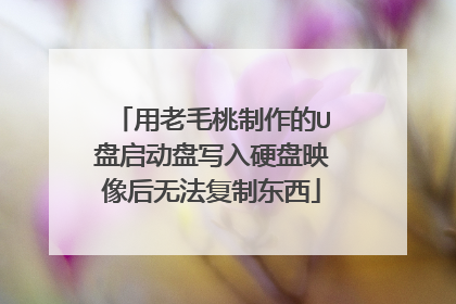 用老毛桃制作的U盘启动盘写入硬盘映像后无法复制东西
