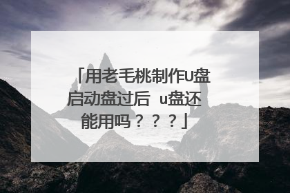 用老毛桃制作U盘启动盘过后 u盘还能用吗???