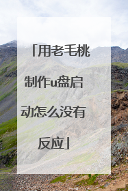 用老毛桃制作u盘启动怎么没有反应