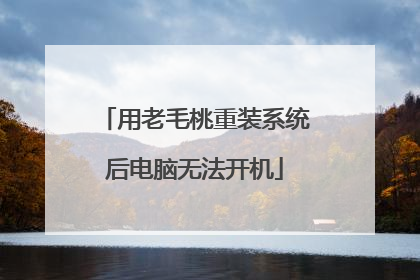 用老毛桃重装系统后电脑无法开机