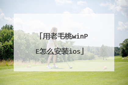 用老毛桃winPE怎么安装ios