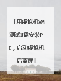 用虚拟机VM测试U盘安装PE,启动虚拟机后蓝屏
