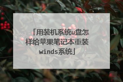 用装机系统u盘怎样给苹果笔记本重装winds系统
