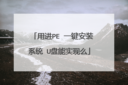 用进PE 一键安装系统 U盘能实现么