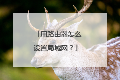 用路由器怎么设置局域网？