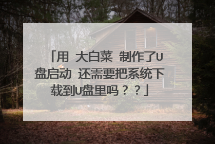 用 大白菜 制作了U盘启动 还需要把系统下载到U盘里吗??