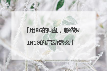 用8G的U盘,够做WIN10的启动盘么