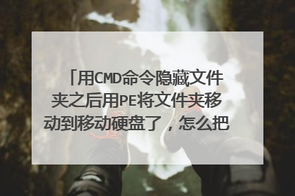 用CMD命令隐藏文件夹之后用PE将文件夹移动到移动硬盘了,怎么把文件夹显示出来?