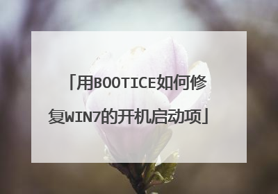 用BOOTICE如何修复WIN7的开机启动项