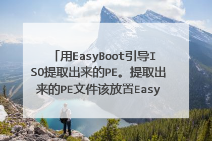 用EasyBoot引导ISO提取出来的PE。提取出来的PE文件该放置EasyBoot哪个目录里?