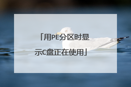 用PE分区时显示C盘正在使用