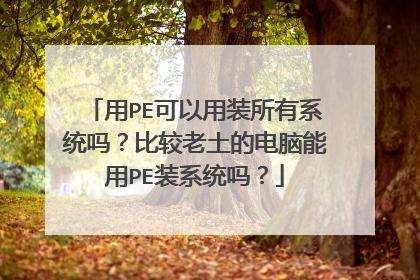 用PE可以用装所有系统吗?比较老土的电脑能用PE装系统吗?