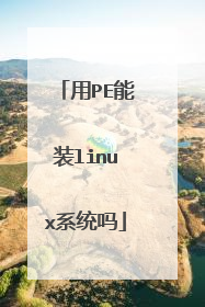 用PE能装linux系统吗