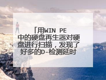 用WIN PE 中的硬盘再生器对硬盘进行扫描,发现了好多的D-检测延时。 请问这“D-检测延时”是什么意思啊?