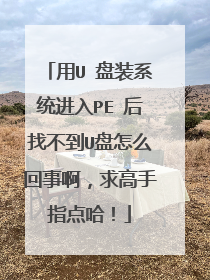 用U 盘装系统进入PE 后找不到U盘怎么回事啊,求高手指点哈!