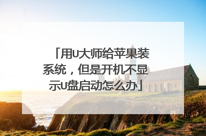 用U大师给苹果装系统，但是开机不显示U盘启动怎么办