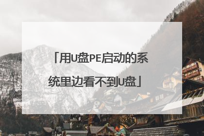 用U盘PE启动的系统里边看不到U盘