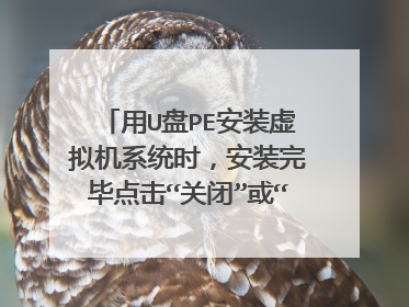 用U盘PE安装虚拟机系统时,安装完毕点击“关闭”或“重启电脑”时显示下图中上部内容,选择“重试”依旧.