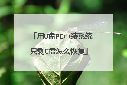 用U盘PE重装系统只剩C盘怎么恢复