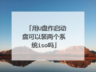 用U盘作启动盘可以装两个系统iso吗