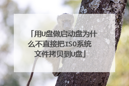 用U盘做启动盘为什么不直接把ISO系统文件拷贝到U盘