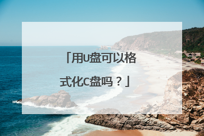 用U盘可以格式化C盘吗?