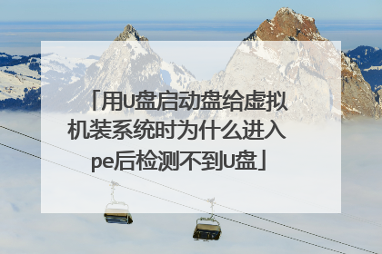 用U盘启动盘给虚拟机装系统时为什么进入pe后检测不到U盘