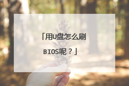 用U盘怎么刷BIOS呢？