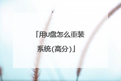 用U盘怎么重装系统(高分)
