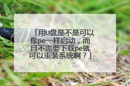 用U盘是不是可以像pe一样启动,而且不需要下载pe就可以重装系统啊?