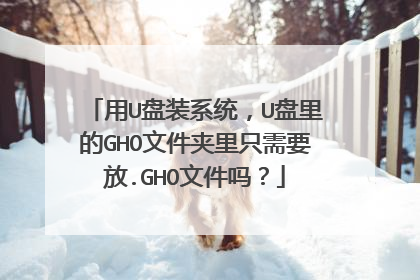用U盘装系统,U盘里的GHO文件夹里只需要放.GHO文件吗?