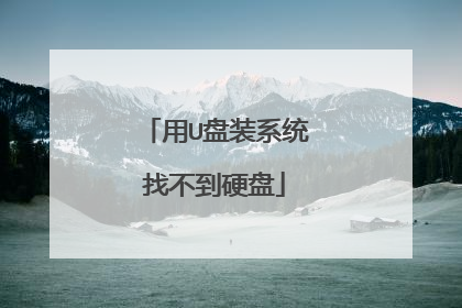用U盘装系统找不到硬盘