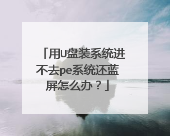 用U盘装系统进不去pe系统还蓝屏怎么办？