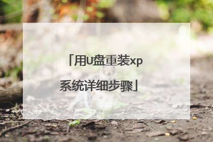 用U盘重装xp系统详细步骤