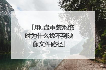 用U盘重装系统时为什么找不到映像文件路径