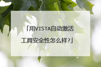 用VISTA自动激活工具安全性怎么样?
