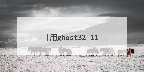 用ghost32 11.5.1怎样才能备份到分区而不是整个硬盘?
