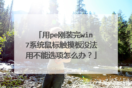 用pe刚装完win7系统鼠标触摸板没法用不能选项怎么办？