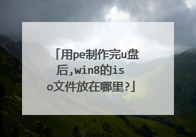 用pe制作完u盘后,win8的iso文件放在哪里?